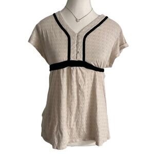 Liz Claiborne Vintage Baby Doll Tie Back Top Size Medium BabyDollTop